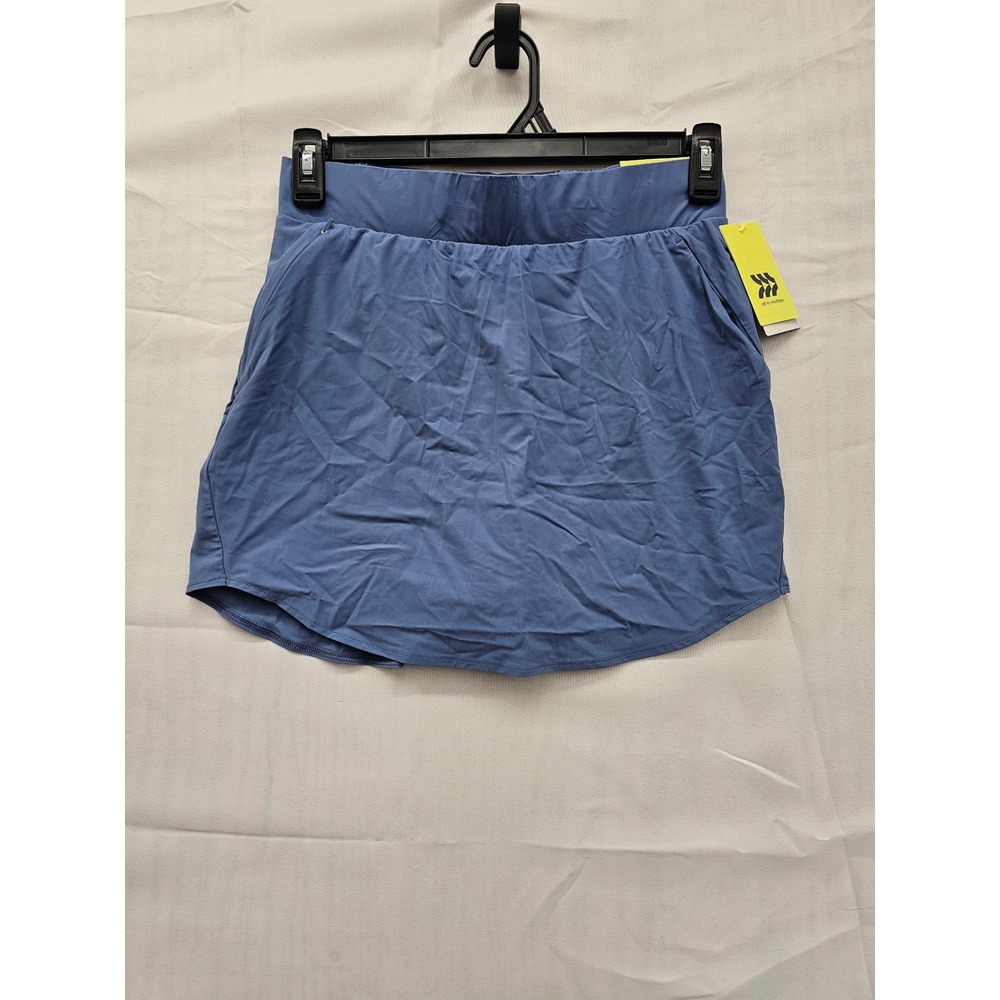 All in Motion Womens Mid Rise‎ Skort Navy Nylon Blend Athletic Size Small